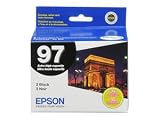 Epson No. 97 Extra-High Capacity Black Ink Cartridge  For WorkForce 600 and WorkForce 40 Printers, 2-Pack