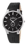 Skagen Leather Strap Black Dial Men's watch #OT433XLSLB