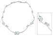 Aquamarine necklace, 'Blue Brazil' 17" L