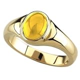 14K Yellow Gold Cabochon Citrine Ring