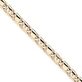 14k 6.75mm Hand-polished Fancy Link Chain Necklace - 20 Inch