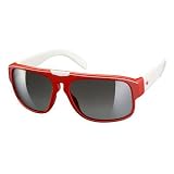 adidas santiago ah26-6054 Rectangle Sunglasses,Red & White Frame/Dark Gray/Silver Gradient Lens,One Size