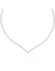Diamond 18k White Gold Tennis Necklace