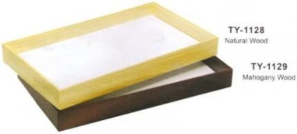Mahogany Wood Color Tray Jewelery Displays Trays are stackable by Modern Store Fixtures