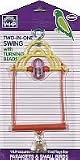 Vo-Toys Two n One Swing with Turning Beads Bird Toy