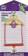 Vo-Toys Two n One Swing with Turning Beads Bird Toy