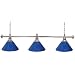 Trademark Premium 60 Inch 3 Shade Billiard Lamp Blue and Silver, Blue