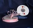 Sheer Organza Ribbon Mono Edge - 3/8" - 25 Yards (75 FT) - Pink