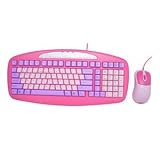 A4Tech Anti-RSI My Kids KBS-6000P - Keyboard - PS/2, USB - mouse - pink
