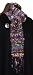 Handwoven Sari Silk with Plum Chenille Women's Scarf