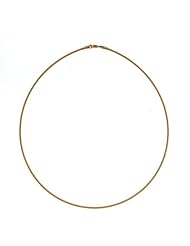 18K Yellow Gold Twisted Wire 1.3mm Necklace 16 Inch