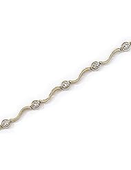 14kt Yellow Gold Lazy "S" Diamond Bracelet 0.06ct TW