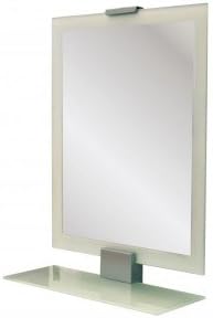 Sleek Bathroom Mirror with Space-Saving Shelf