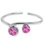 925 Sterling Silver CANDACE Passion Pink GEM Toe Ring
