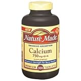 Nature Made Enhanced Absorption Calcium 750 mg with Vitamin D and Vitamin K - 300 Tablets