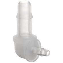 Value Plastics Elbow Reduce Connector , 400 Series Barbs, 1/8", 1/16"ID Tube, Kynar PVDF (Pack of 5)