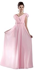 Ruched Beaded Cowl Neck Chiffon  Dress