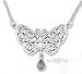 18 In Cable Necklace Celtic Knot Butterfly Amethyst Stone - JewelryWeb