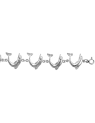 Sterling Silver Dolphin Charm Bracelet