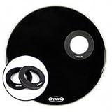 Evans EMAD Resonant Bass Drumhead, Black 24 Inches