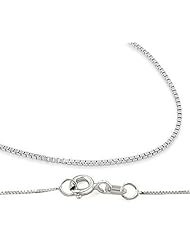14k Solid White Gold Necklace Box Chain .8mm