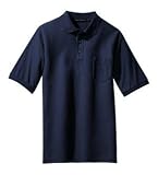 NEW Port Authority - Silk Touch Pique Knit Sport Shirt with Pocket Navy-2XL