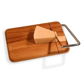 Click here to buy Acacia Wood Danish Cheese Slicer Cheese Board by Ironwood.