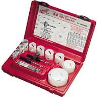 Milwaukee 49-22-4086 17-Piece 4/6 Tooth Deluxe Electricians Hole Saw Kit