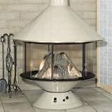Malm Fireplaces Carousel Freestanding Gas Fireplace Unit w/ Remote Control , Matte Black Base - GC/G