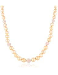 Honora "Pop Star" Black Freshwater Cultured Pearl and Pave Crystal Bead Necklace, 18"