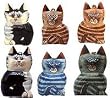 Christmas Gift Ideas - Paper Mache Hanging Cats Size: 2.5 inches x 3 inches