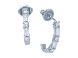 0.70 cts Baguette Diamonds Earrings - 18kt White or Yellow Gold LIFETIME WARRANTEE
