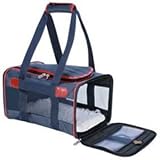 Sherpa Classic Medium Deluxe Orginal Navy Pet Dog Cat Kitten Soft Sided Crate Carrier Airline Carrier 17