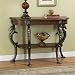 Powell Masterpiece Floral Demilune Console Table with Horse head and Hoofed-foot Cast...