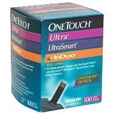 OneTouch Ultra FastDraw Design Test strips 100 ct + FREE Lancets