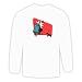 Long Sleeve T-shirt with man, Mail, human, body, individuals, individual, fear, persons, running, phobia, humans, people, afraid, questioning, person, dog Large White