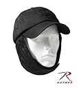 IMAGE OF 8565 Black Bomber Cap with Ear Flaps (Large)