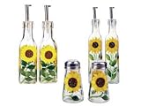Review GHA - Grant Howard Associates  / Grant Howard Associates Sunflower field Cruet Set with Salt & Pepper 6-pc.