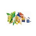 Livre d'�veil en tissu + 2 poup�es � doigts maisonnette dans la for�t Haba