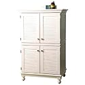 Hampton Computer Armoire - White