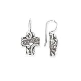 Sterling Silver Filigree Cross Earrings
