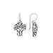 Sterling Silver Filigree Cross Earrings