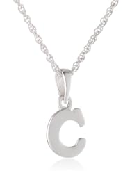 Sterling Silver Initial Pendant Necklace, 18"