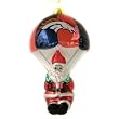 Denver Broncos NFL Parachuting Santa Glass Ornament