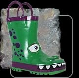 Child's Green Dinosaur Rain Boots