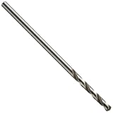 Cleveland 3957 12 High Speed Steel Aircraft Extension Drill Bit, 12 Overall Length, Uncoated (Bright), Round Shank, 135 Degree Split Point, Wire Size #20 (Pack of 12)