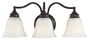 Murray Feiss VS6703-ORB Three-Light Bristol Vanity Strip, Oil Rubbed Bronze with White Alabaster Glass Shades