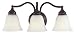 Murray Feiss VS6703-ORB Three-Light Bristol Vanity Strip, Oil Rubbed Bronze with White Alabaster Glass Shades Image