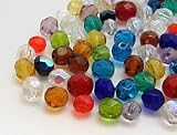 Glasperlen zum Auffaedeln 5-6mm (Farben und Groessen Mix), 100 Stueck