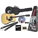 Epiphone DR-90S Solid Top Acoustic Player Pack Natural Chrome Hardware